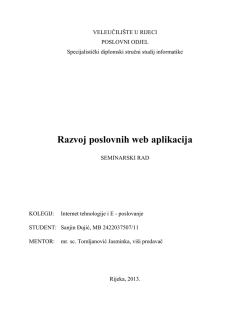 Razvoj poslovnih web aplikacija