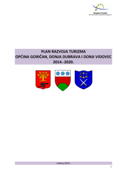 Plan razvoja turizma općina Goričan, Donja Dubrava i Donji Vidovec