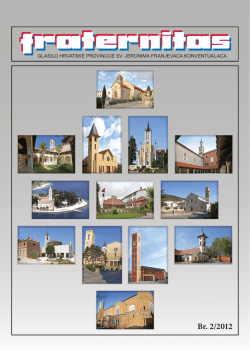 Fraternitas 2012. - Hrvatska Provincija sv. Jeronima franjevaca