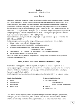 Debljina reprodukcijski i zdravstveni rizici Velimir &Scaron;imunić