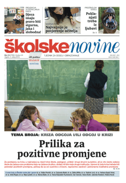 Pokla- njati treba iz ljubavi TEMA BROJA: KRIZA