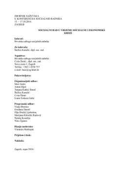 zbornik sažetaka 6. konferencija socijalnih radnika 15. – 17.10.2014