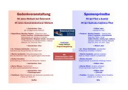 Gedenkveranstaltung Spomenpriredba