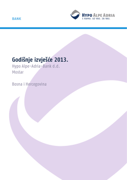 Godi&scaron;nje izvje&scaron;će 2013