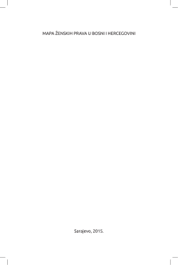 MAPA ŽENSKIH PRAVA U BOSNI I HERCEGOVINI Sarajevo, 2015.