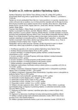 21. redovna sjednica