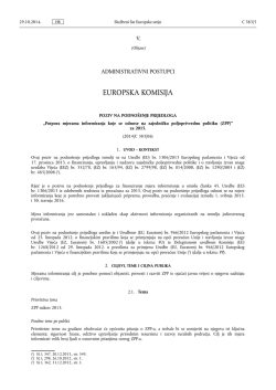 Poziv na podno&scaron;enje prijedloga &ndash; &bdquo;Potpora mjerama informiranja