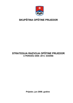 SKUPŠTINA OPŠTINE PRIJEDOR STRATEGIJA