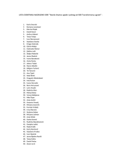 LISTA DOBITNIKA NAGRADNE IGRE "Nestle žitarice zgrabi i