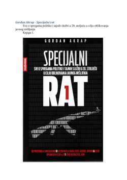 Gordan Akrap - Specijalni rat Sve o spregama politike i