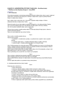 30/01, 22/02, 10/05 - Vlada Kantona Sarajevo