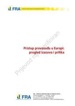 Pristup pravosuđu u Europi - European Union Agency for