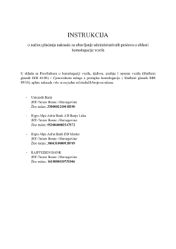 instrukcija o načinu plaćanja naknade