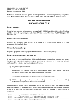 PRAVILA NAGRADNE IGRE &bdquo;3