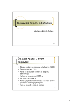 Sustavi za potporu odlučivanju