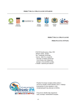 PRIRUČNIK ZA UPRAVLJANJE OTPADOM PRIRU