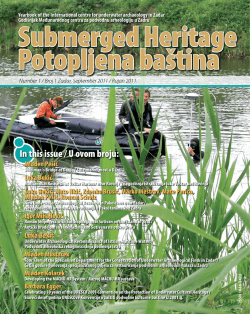 In this issue / U ovom broju: - Međunarodni centar za podvodnu
