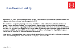 Strategija i restrukturiranje, te financijski plan 2015