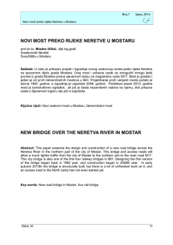 novi most preko rijeke neretve u mostaru