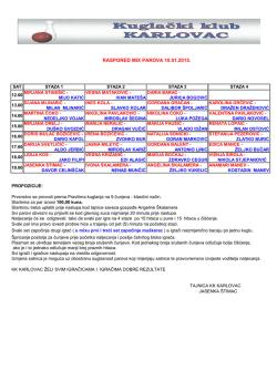 RASPORED MIX PAROVA 10.01.2015.
