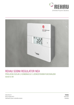 REHAU sobni REgUlAtoR nEA