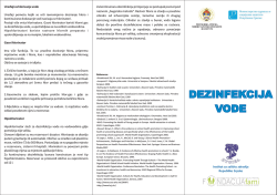 DEZINFEKCIJA VODE DEZINFEKCIJA VODE