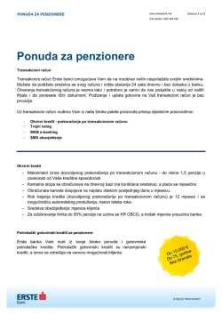 Ponuda za penzionere