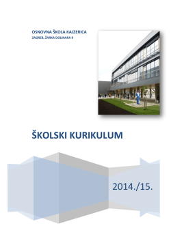 ŠKOLSKI KURIKULUM - Osnovna škola Kajzerica
