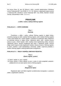 Pravilnik o obliku i načinu vođenja Obrtnog registra