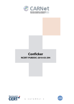 Conficker - CARNet CERT