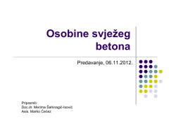 Osobine svježeg betona