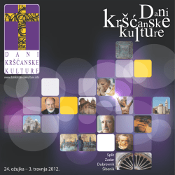 3. travnja 2012. - Dani kr&scaron;ćanske kulture