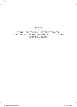 Edin Radu&scaron;ić BOSNA I HERCEGOVINA U BRITANSKOJ POLITICI