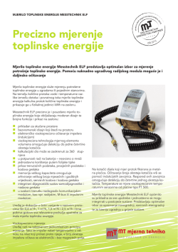 Precizno mjerenje toplinske energije