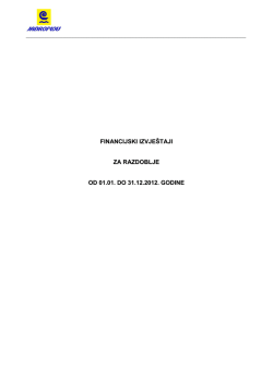 Financijski izvjestaji I - XII 2012