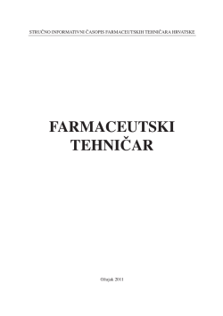 FARMACEUTSKI TEHNIČAR