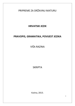 pripreme za državnu maturu hrvatski jezik pravopis, gramatika