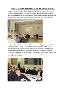 Izvještaj sa skupštine - Udruga branitelja 151. samoborske brigade