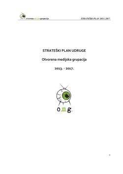 Strate&scaron;ki plan udruge OMG 2013.-2017.