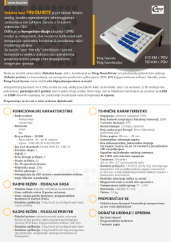 fiskalna kasa radni režim - fiskalni printer preporučuje s - COMP-IT