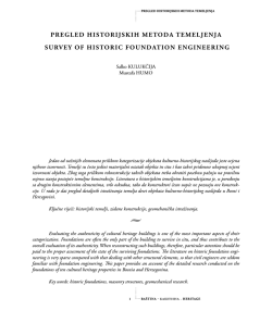 Pregled hjistorijskih metoda temeljnja