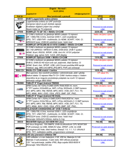 Engels : Novosti : 14.01.2014. Kat.br. Novi proizvodi u