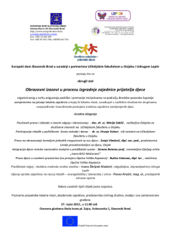 Obrazovni izazovi u procesu izgradnje zajednice prijatelja djece