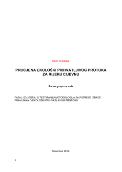 Procjena ekoloki prihvatljivog protoka za rijeku