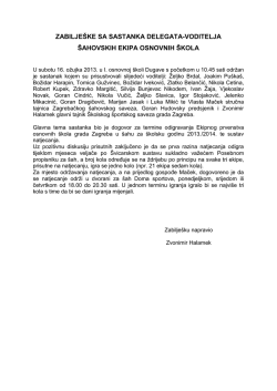 ZABILJE&Scaron;KE SA SASTANKA DELEGATA