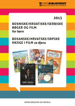 bosniske/kroaTiske/serbiske b&oslash;ger og film for b&oslash;rn
