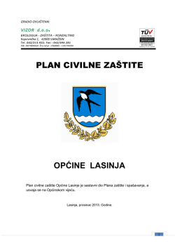 Plan civilne za&scaron;tite Općine Lasinja