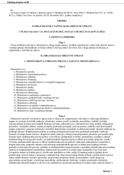 uredba o organizaciji i nacinu rada drzavne uprave