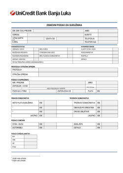 Osnovni podatci i izjava sudužnika