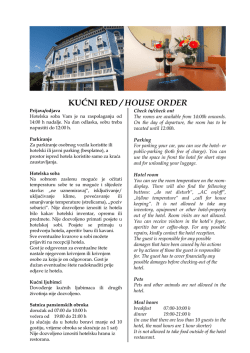 kućni red / house order